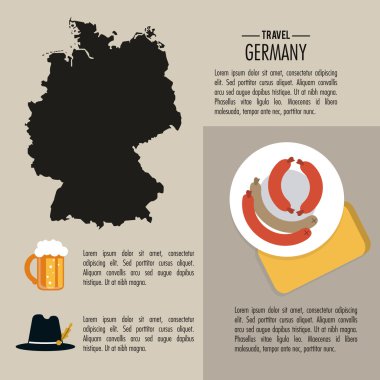 Almanya tasarım. Kültür simgesi. vektör çizim