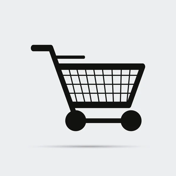 Conception de panier d'achat. commerce et magasin icône, vecteur graphique — Image vectorielle