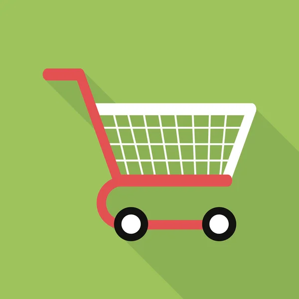 Design de carrinho de compras. ícone de comércio e loja, vetor gráfico —  Vetores de Stock