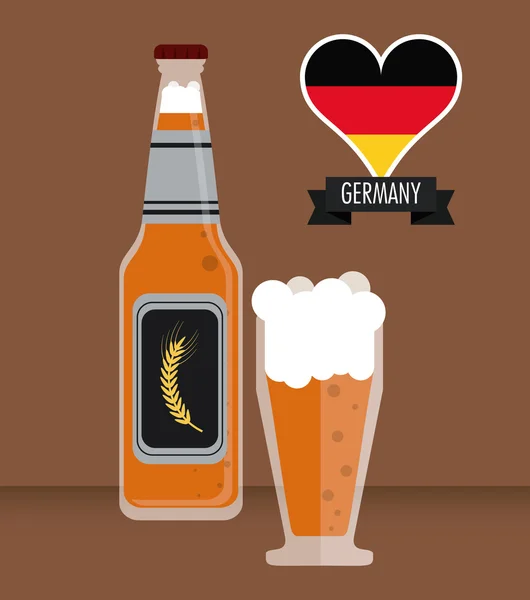 Germania design. Icona della cultura. illustrazione vettoriale — Vettoriale Stock