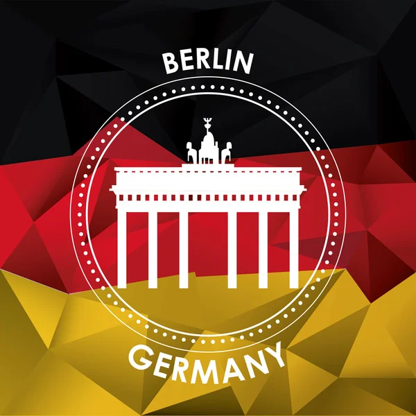 Diseño de Alemania. Icono de cultura. Ilustración plana, gráfico vectorial — Vector de stock