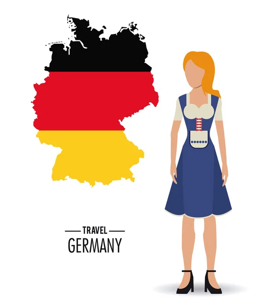 Německo konstrukce. Kulturní ikona. Plochý ilustrace, vektorová grafika — Stockový vektor