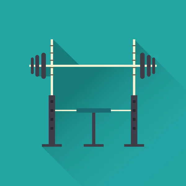 Diseño de fitness. Icono del gimnasio. Ilustración plana, gráfico vectorial — Archivo Imágenes Vectoriales