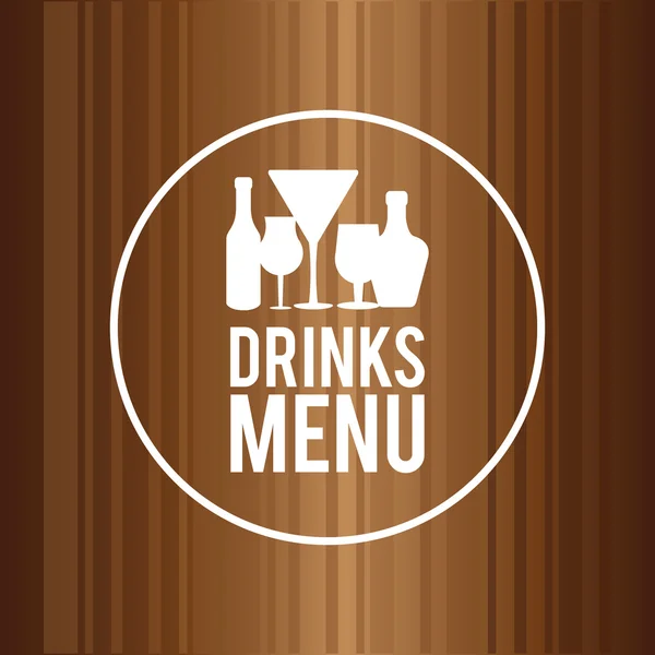 Diseño de bebidas. icono del menú. Ilustración plana, gráfico vectorial — Vector de stock