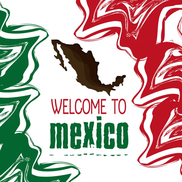 Iconos de la cultura de México en estilo de diseño plano, ilustración vectorial — Archivo Imágenes Vectoriales