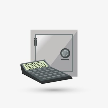 Para tasarım. Mali madde simgesi. Beyaz arka plan, izole Il