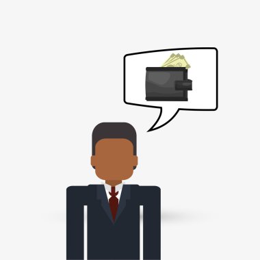 Para tasarım. Mali madde simgesi. Beyaz arka plan, izole Il