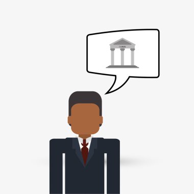 Para tasarım. Mali madde simgesi. Beyaz arka plan, izole Il