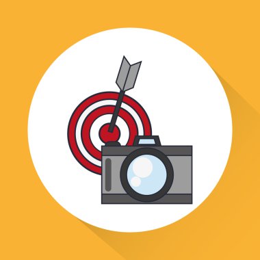 Dijital Pazarlama tasarımı. Medya simgesi. Colorfull illüstrasyon, grafik