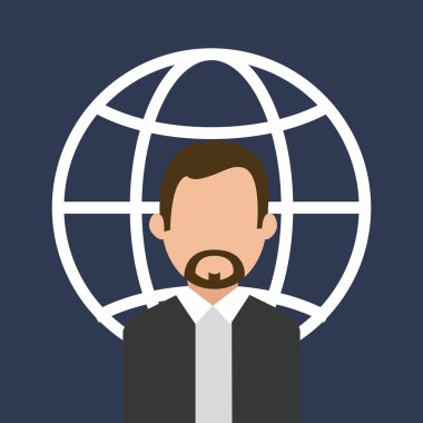 Finansal madde tasarımı. işadamı simgesi. Düz illüstrasyon, ct