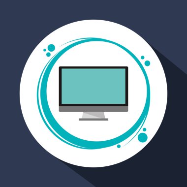 İletişim tasarımı. Ortam simgesi. Düz illüstrasyon, vektör grafiği