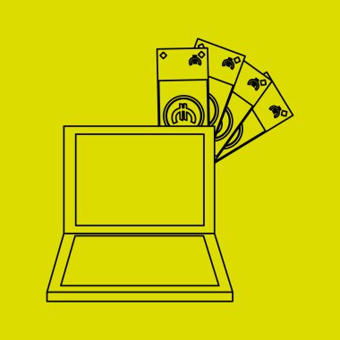 Finansal madde tasarımı. para simgesi. Düz illüstrasyon, vektör gra