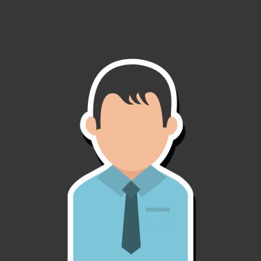 Finansal madde tasarımı. işadamı simgesi. Düz illüstrasyon, ct