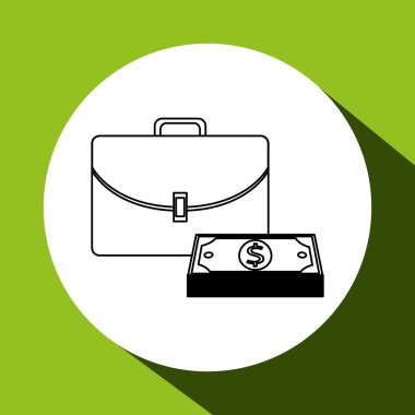 Finansal madde tasarımı. para simgesi. Düz illüstrasyon, vektör grafiği