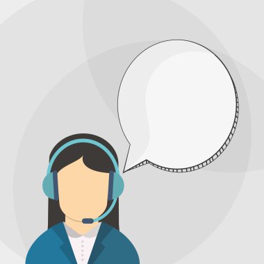 Merkezi tasarım ara. İletişim simgesi. düz illüstrasyon, vecto