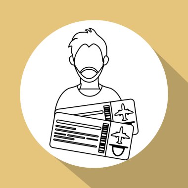 Tatil tasarım. seyahat etmek simge. düz illüstrasyon, vektör grafiği