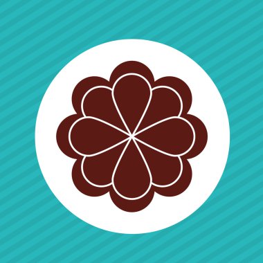 Vektör çiçek. Bahçe simgesi. Derma illüstrasyon, çiçek tasarım