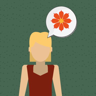 Vektör çiçek. Bahçe simgesi. Derma illüstrasyon, çiçek tasarım