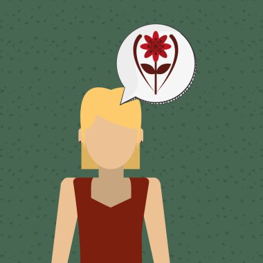 Vektör çiçek. Bahçe simgesi. Derma illüstrasyon, çiçek tasarım