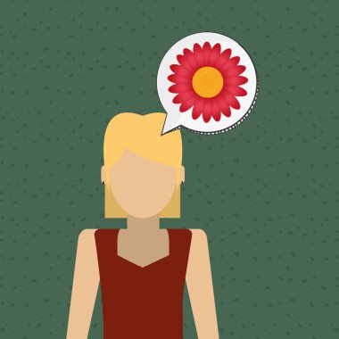 Vektör çiçek. Bahçe simgesi. Derma illüstrasyon, çiçek tasarım