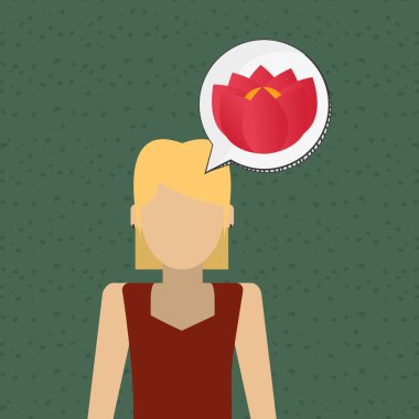 Vektör çiçek. Bahçe simgesi. Derma illüstrasyon, çiçek tasarım