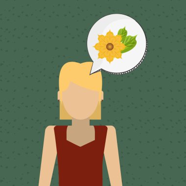 Vektör çiçek. Bahçe simgesi. Derma illüstrasyon, çiçek tasarım