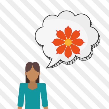 Vektör çiçek. Bahçe simgesi. Derma illüstrasyon, çiçek tasarım