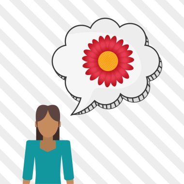 Vektör çiçek. Bahçe simgesi. Derma illüstrasyon, çiçek tasarım