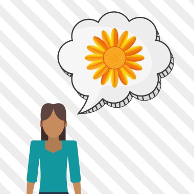 Vektör çiçek. Bahçe simgesi. Derma illüstrasyon, çiçek tasarım