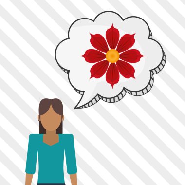 Vektör çiçek. Bahçe simgesi. Derma illüstrasyon, çiçek tasarım