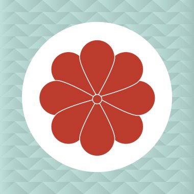 Vektör çiçek. Bahçe simgesi. Derma illüstrasyon, çiçek tasarım