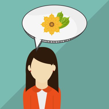 Vektör çiçek. Bahçe simgesi. Derma illüstrasyon, çiçek tasarım