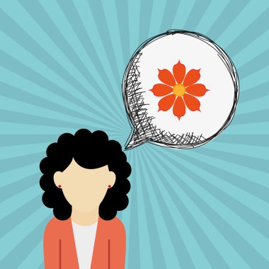 Vektör çiçek. Bahçe simgesi. Derma illüstrasyon, çiçek tasarım