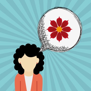 Vektör çiçek. Bahçe simgesi. Derma illüstrasyon, çiçek tasarım