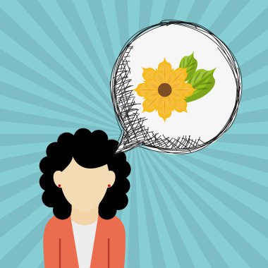 Vektör çiçek. Bahçe simgesi. Derma illüstrasyon, çiçek tasarım