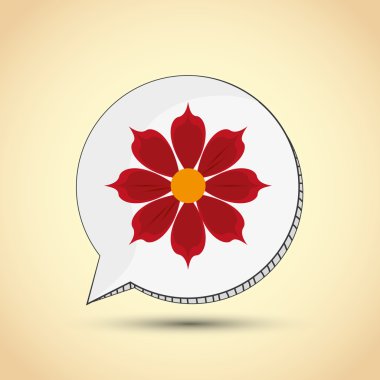 Vektör çiçek. Bahçe simgesi. Derma illüstrasyon, çiçek tasarım