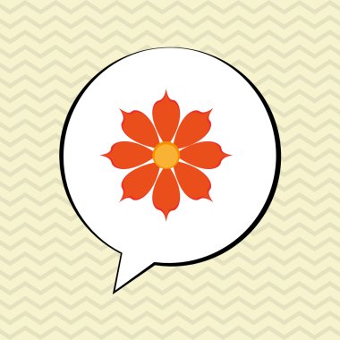 Vektör çiçek. Bahçe simgesi. Derma illüstrasyon, çiçek tasarım