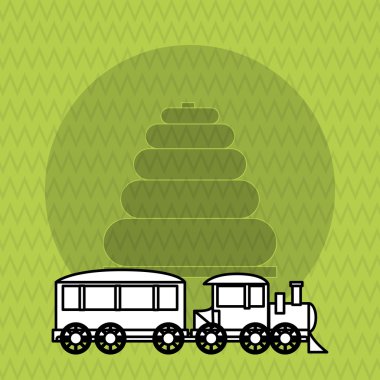 Oyuncak tasarım. Çocukluk simgesi. Düz illüstrasyon, vektör grafiği