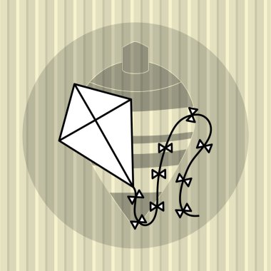 Oyuncak tasarım. Çocukluk simgesi. Düz illüstrasyon, vektör grafiği