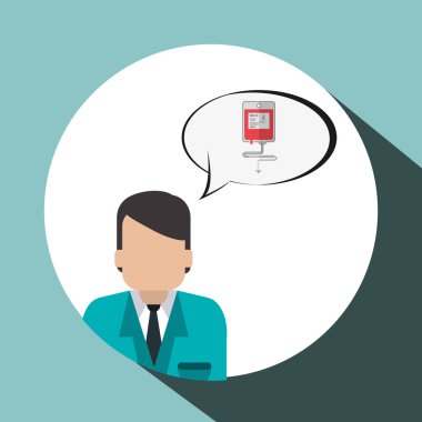 Tıbbi bakım tasarım. Sağlık simgesi. Düz illüstrasyon, vektör