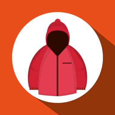 Kış tasarım. Sezon simge. Derma illüstrasyon, vektör grafik