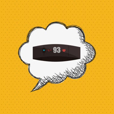 Giyilebilir teknoloji tasarım. Gadget'ı simgesi. Düz illüstrasyon, vektör