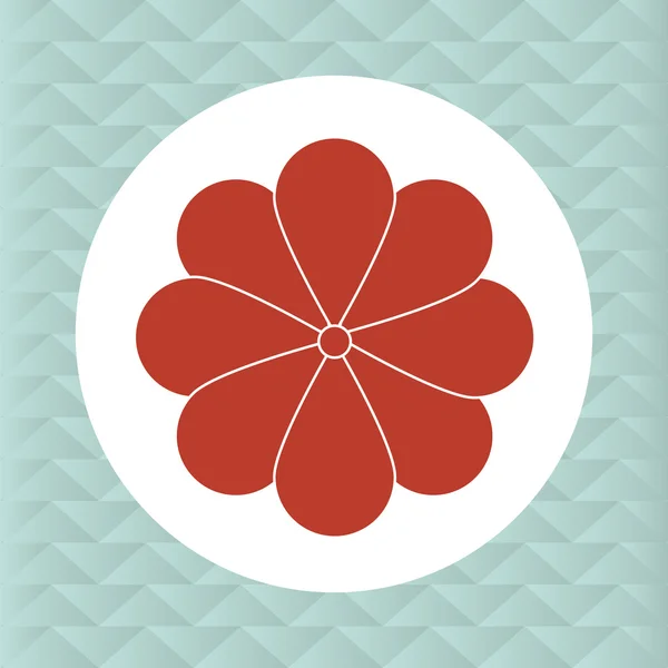Vecteur de fleurs. Icône jardin. Illustration colorée, motif floral — Image vectorielle