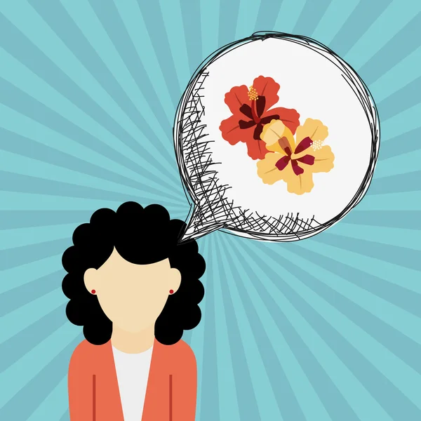 Vektör çiçek. Bahçe simgesi. Derma illüstrasyon, çiçek tasarım