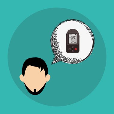 Giyilebilir teknoloji tasarım. Gadget'ı simgesi. Düz illüstrasyon, vektör