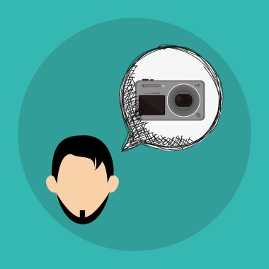 Giyilebilir teknoloji tasarım. Gadget'ı simgesi. Düz illüstrasyon, vektör