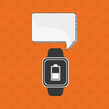 Giyilebilir teknoloji tasarım. Gadget'ı simgesi. Düz illüstrasyon, vektör