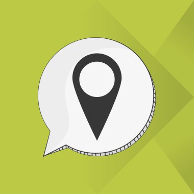 sosyal ağ tasarımı. ortam simgesi. Düz illüstrasyon, vektör grafiği