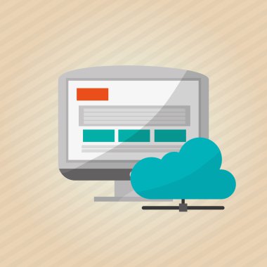 İletişim tasarımı. Ortam simgesi. Düz illiustration, vektör grafiği