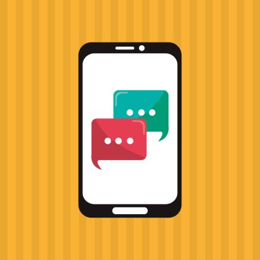 İletişim tasarımı. Ortam simgesi. Düz illiustration, vektör grafiği